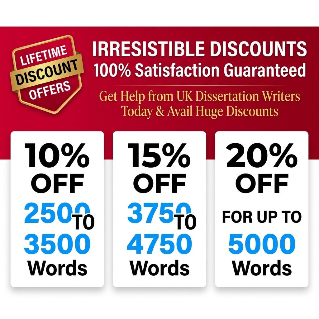 Irresistible Discounts: 100% Satisfaction Guaranteed. Get Help from UK Dissertation Writers Today & Avail Huge Discounts