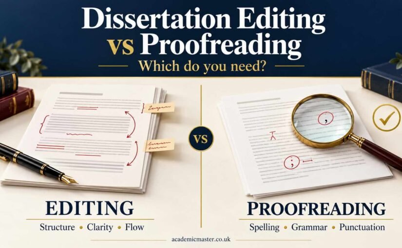 dissertation editing vs proofreading